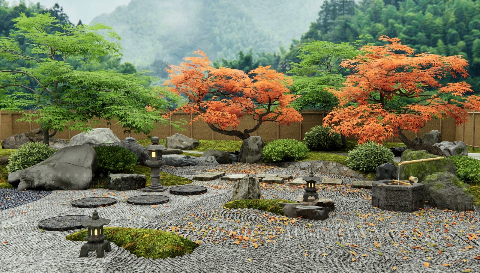 枯山水3D模型精品下载_3dmax模型_知末网
