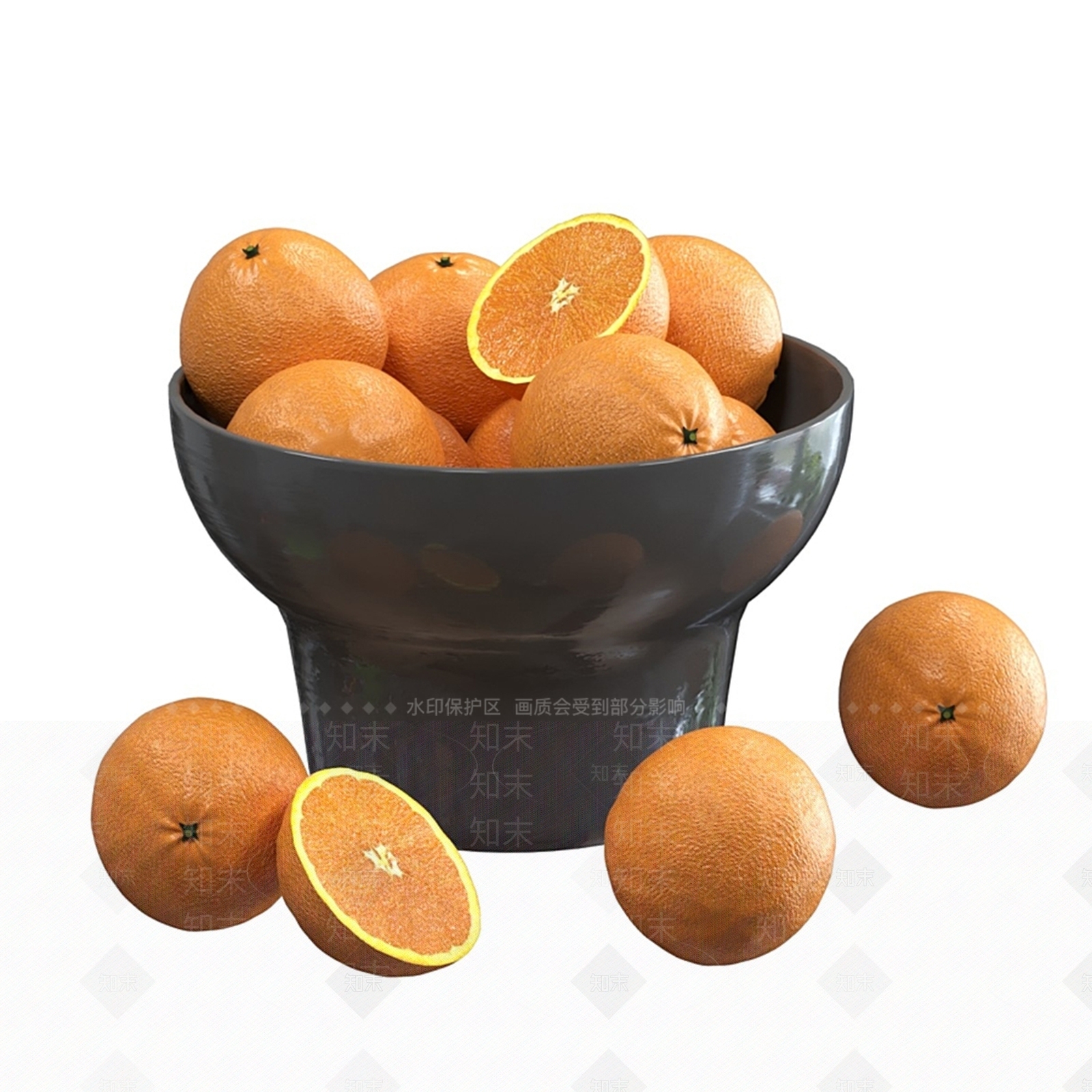 现代水果橙子3D模型下载【ID:1182698757】