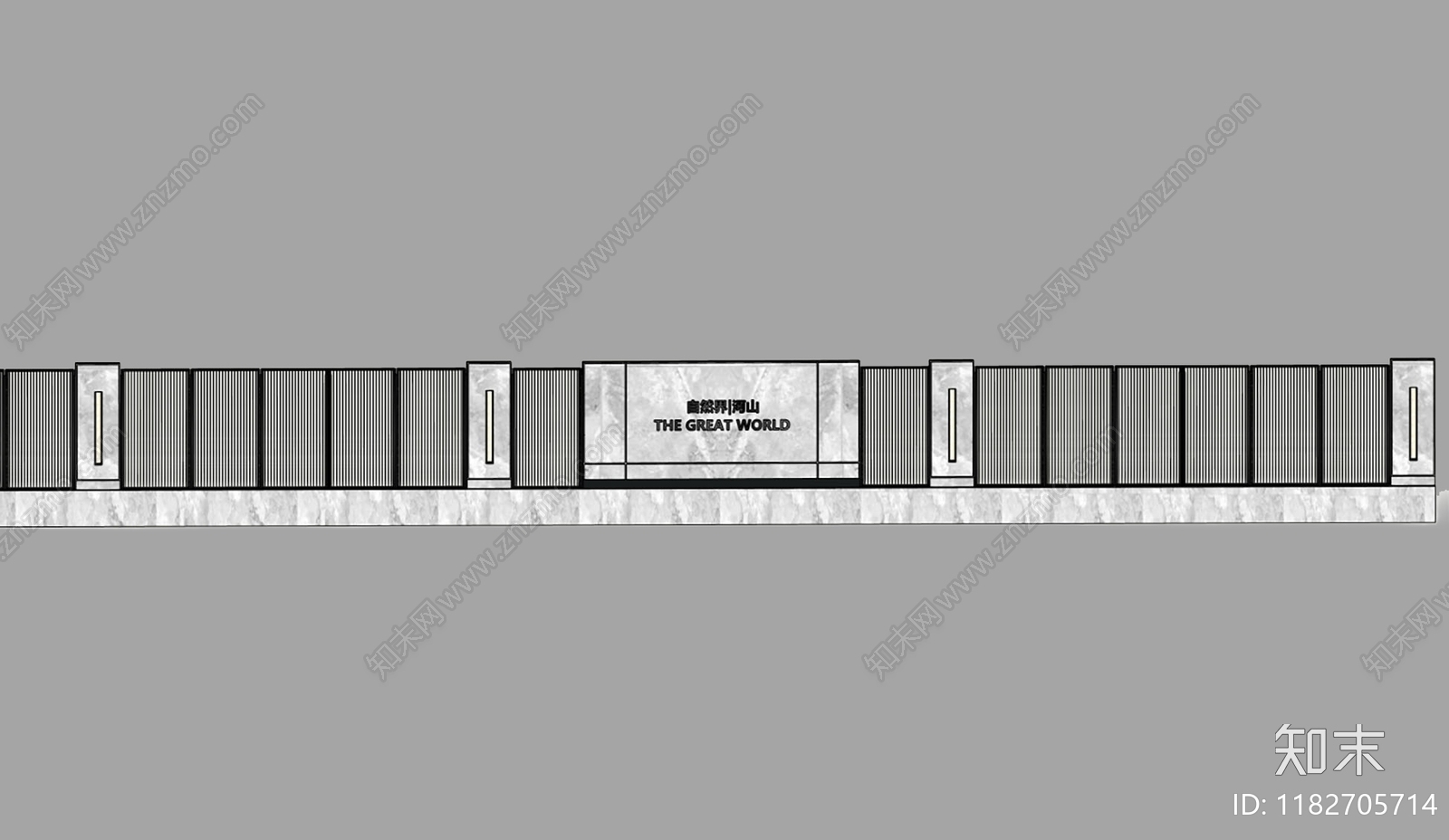 现代新中式小区景观SU模型下载【ID:1182705714】