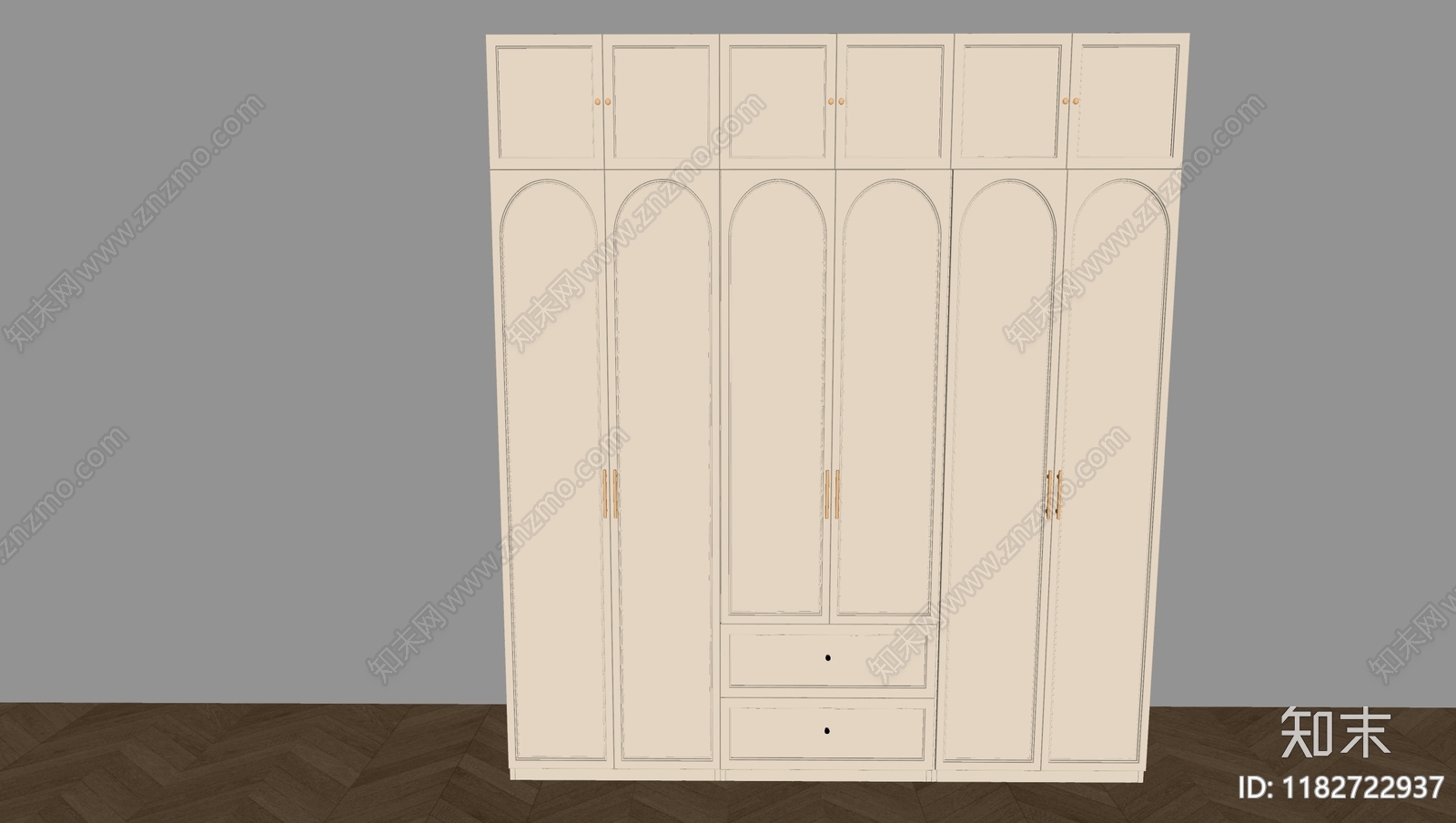法式奶油衣柜SU模型下载【ID:1182722937】