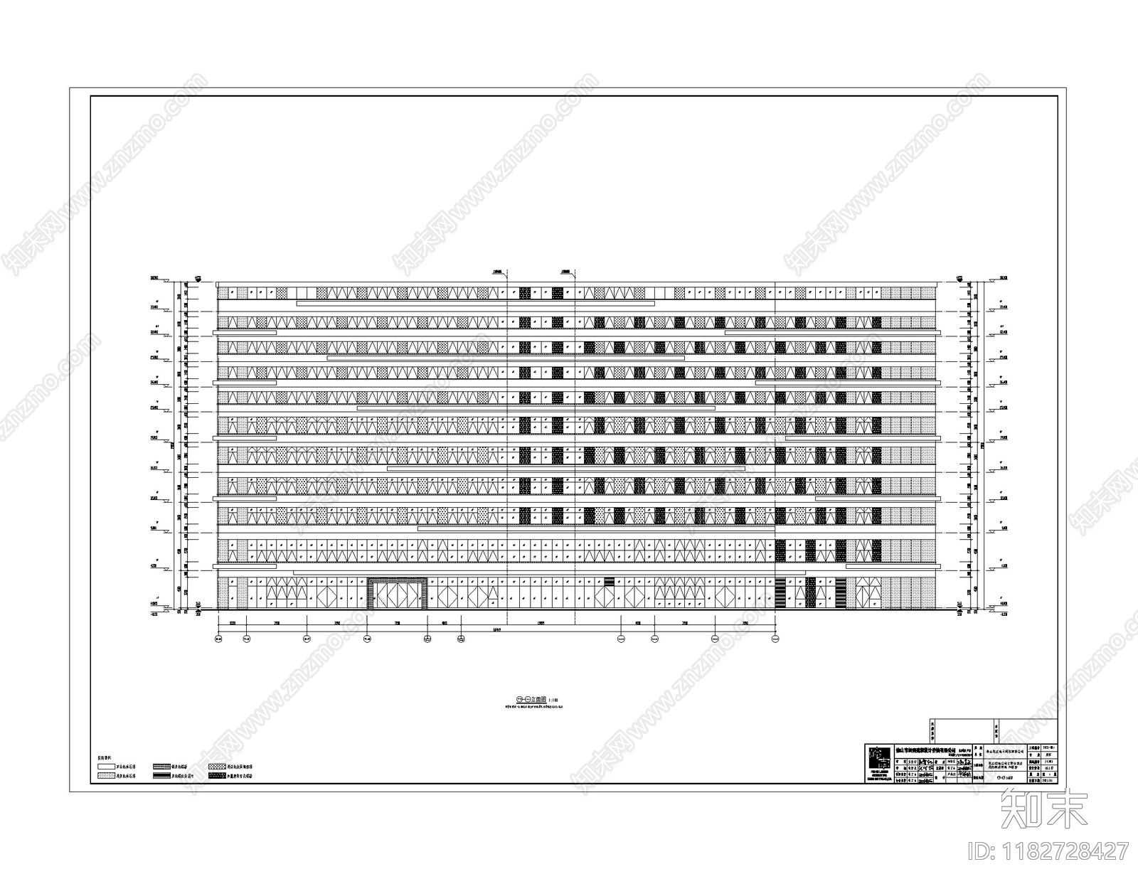 现代新中式产业园建筑cad施工图下载【ID:1182728427】