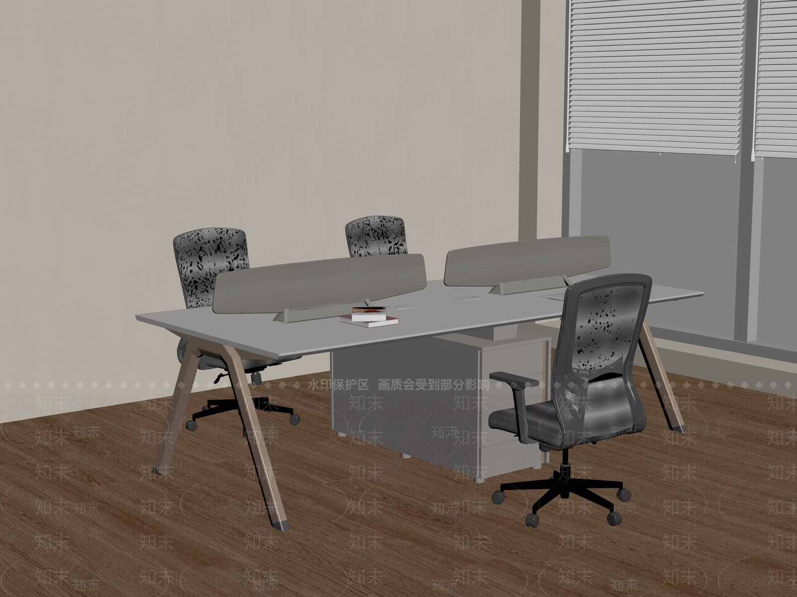 办公桌椅SU模型下载【ID:1182737037】