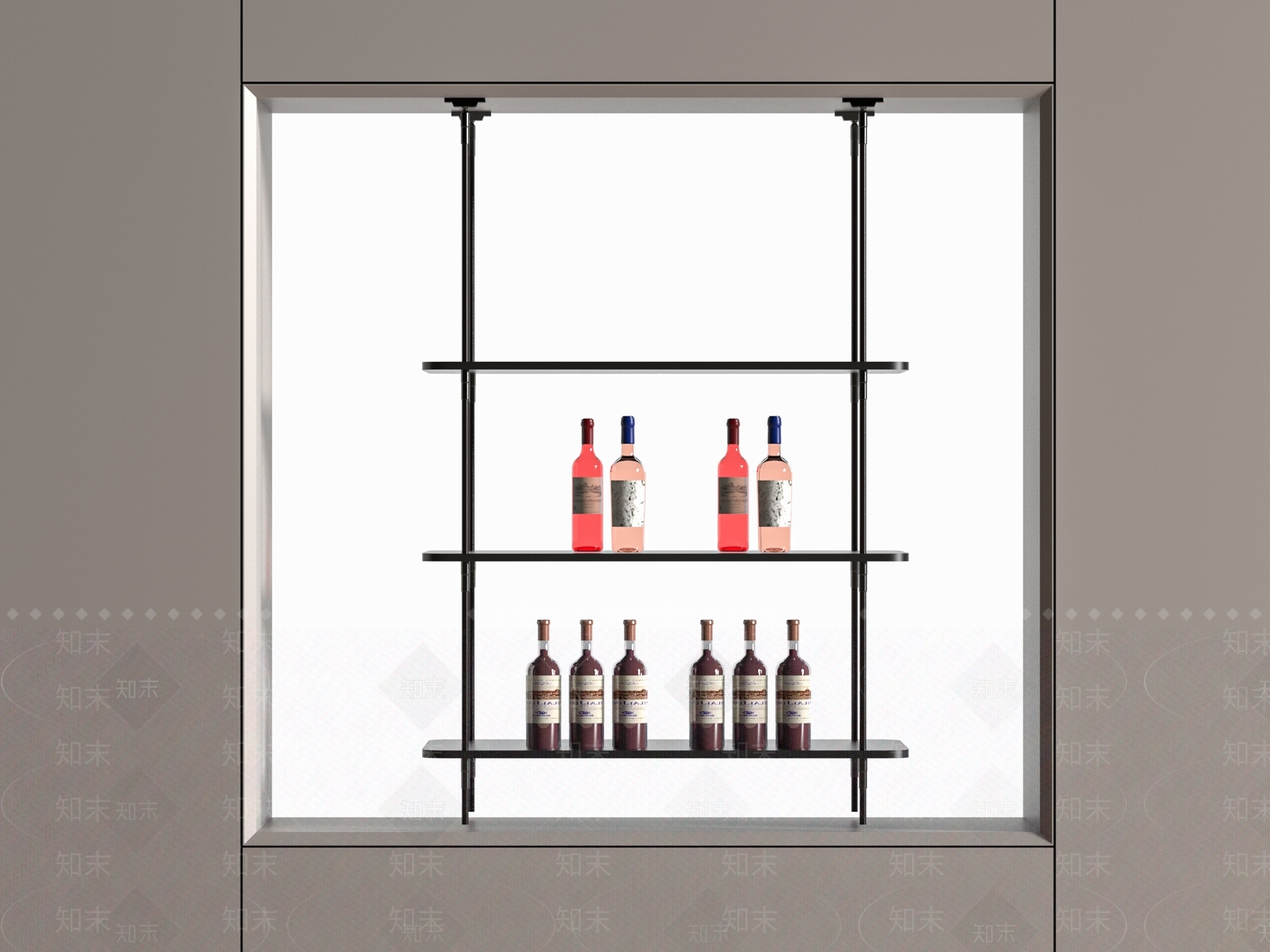 现代酒架SU模型下载【ID:1182737340】