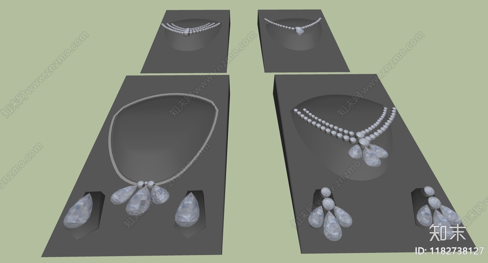 首饰SU模型下载【ID:1182738127】