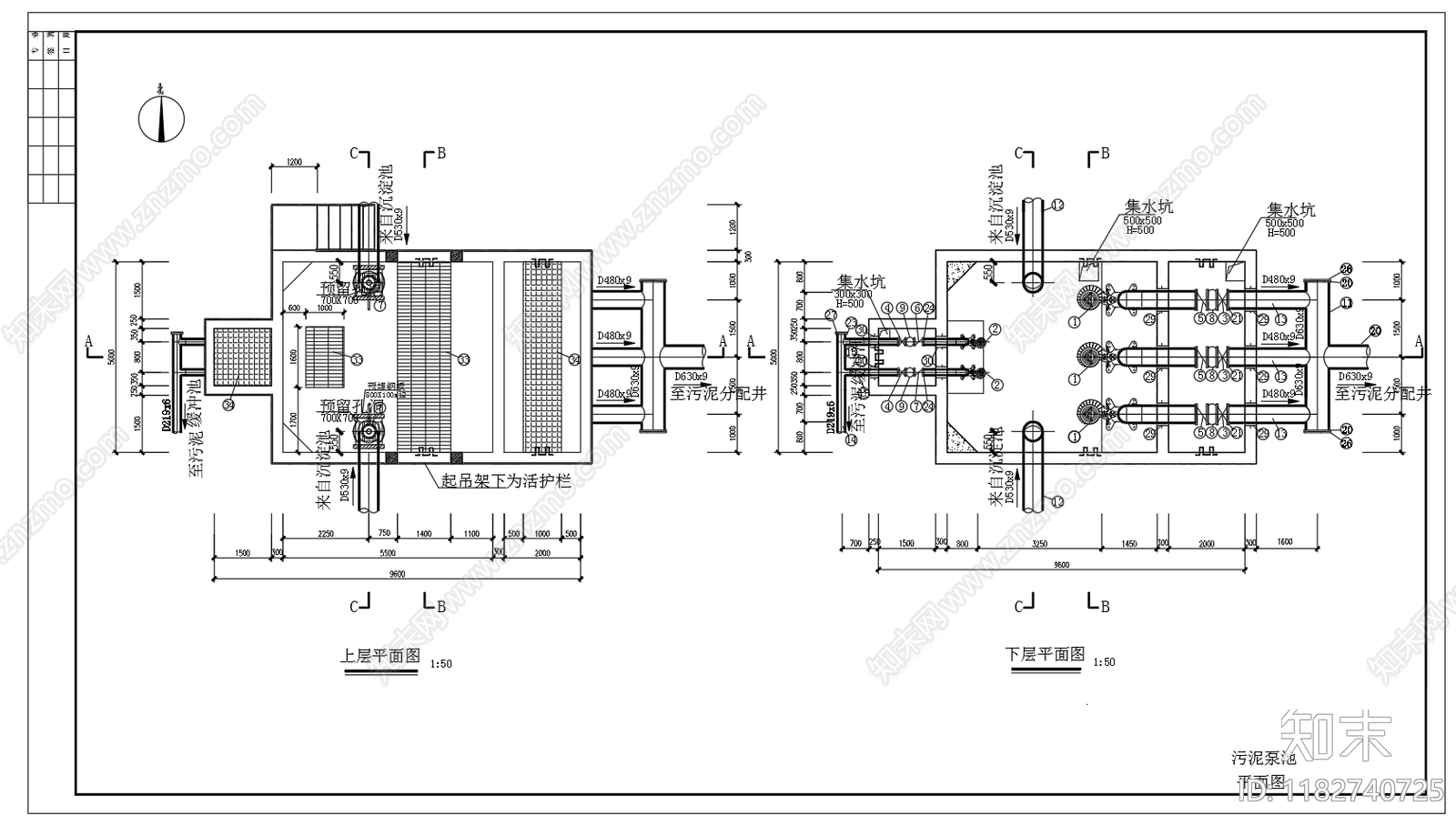 水处理cad施工图下载【ID:1182740725】