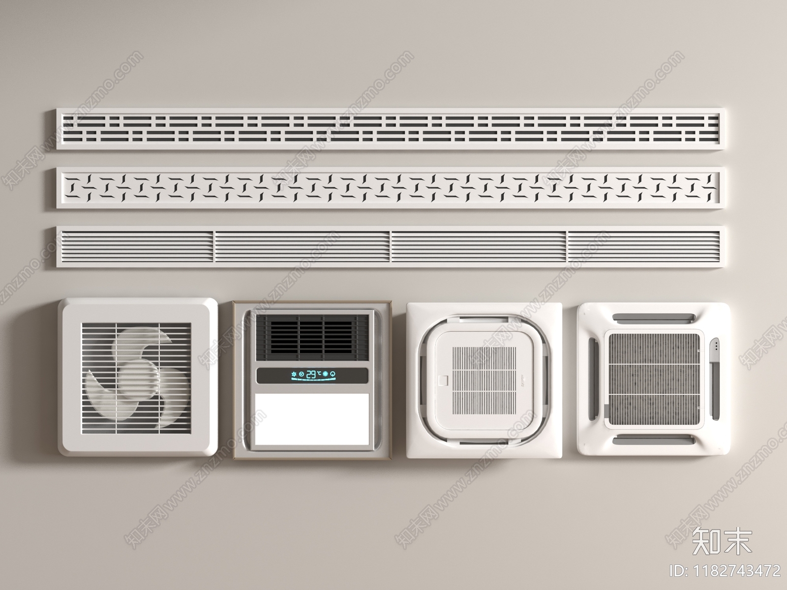 空调3D模型下载【ID:1182743472】