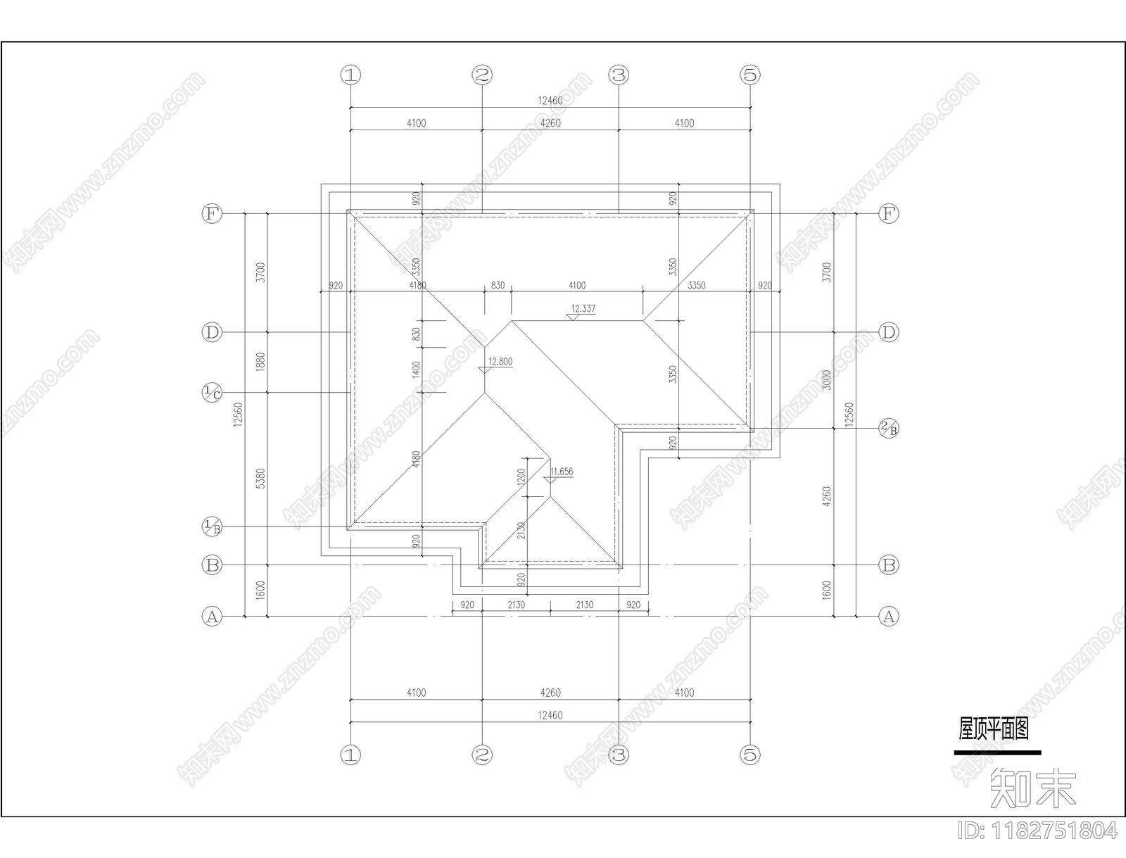 新中式别墅建筑cad施工图下载【ID:1182751804】