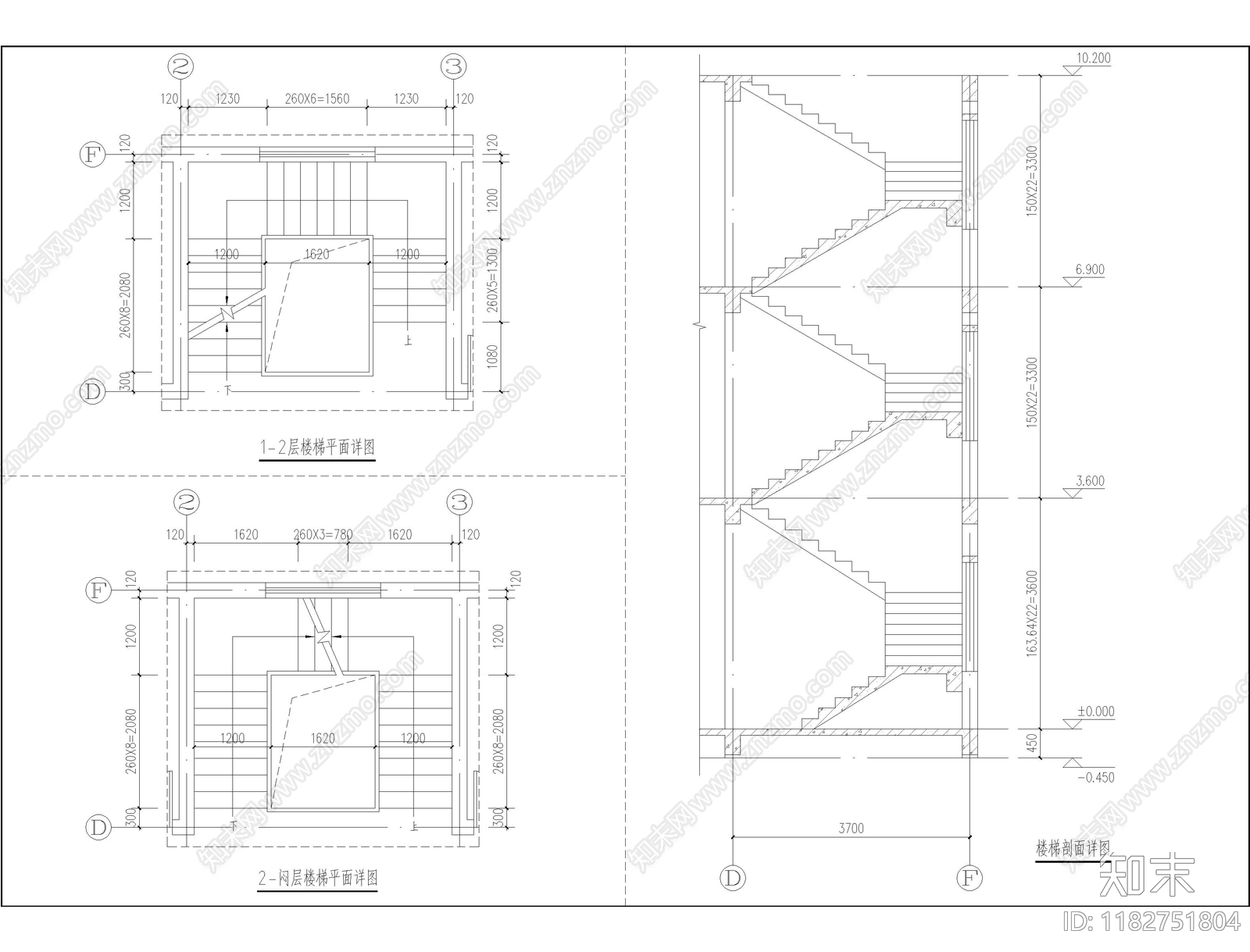 新中式别墅建筑cad施工图下载【ID:1182751804】