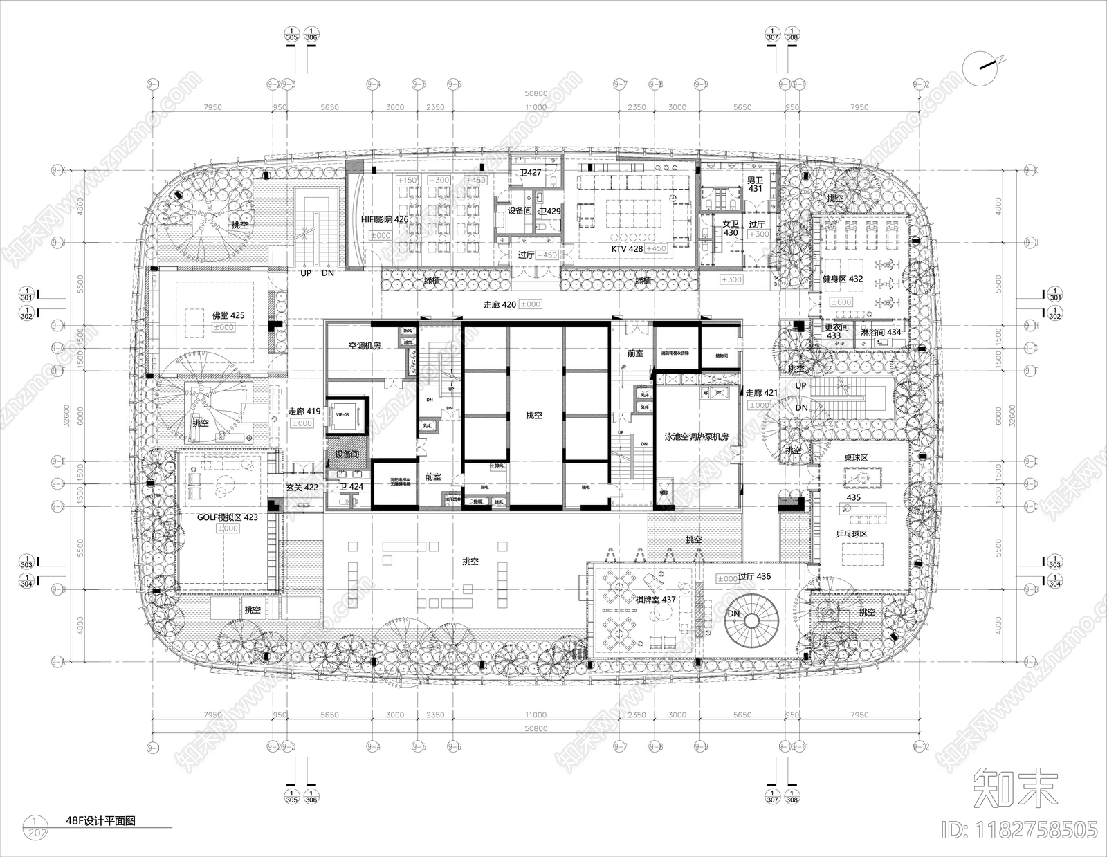 现代会所cad施工图下载【ID:1182758505】