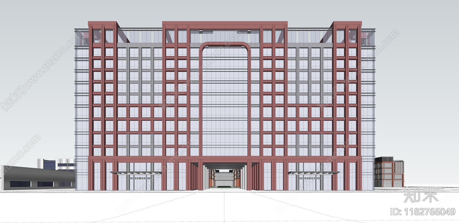 现代工业办公楼SU模型下载【ID:1182766049】