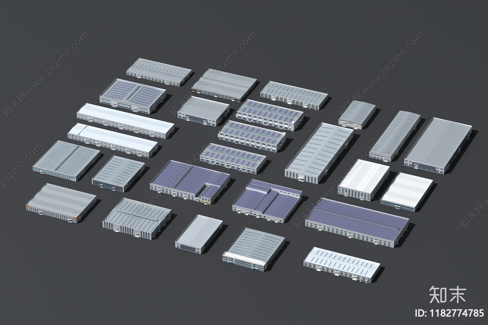 现代厂房3D模型下载【ID:1182774785】