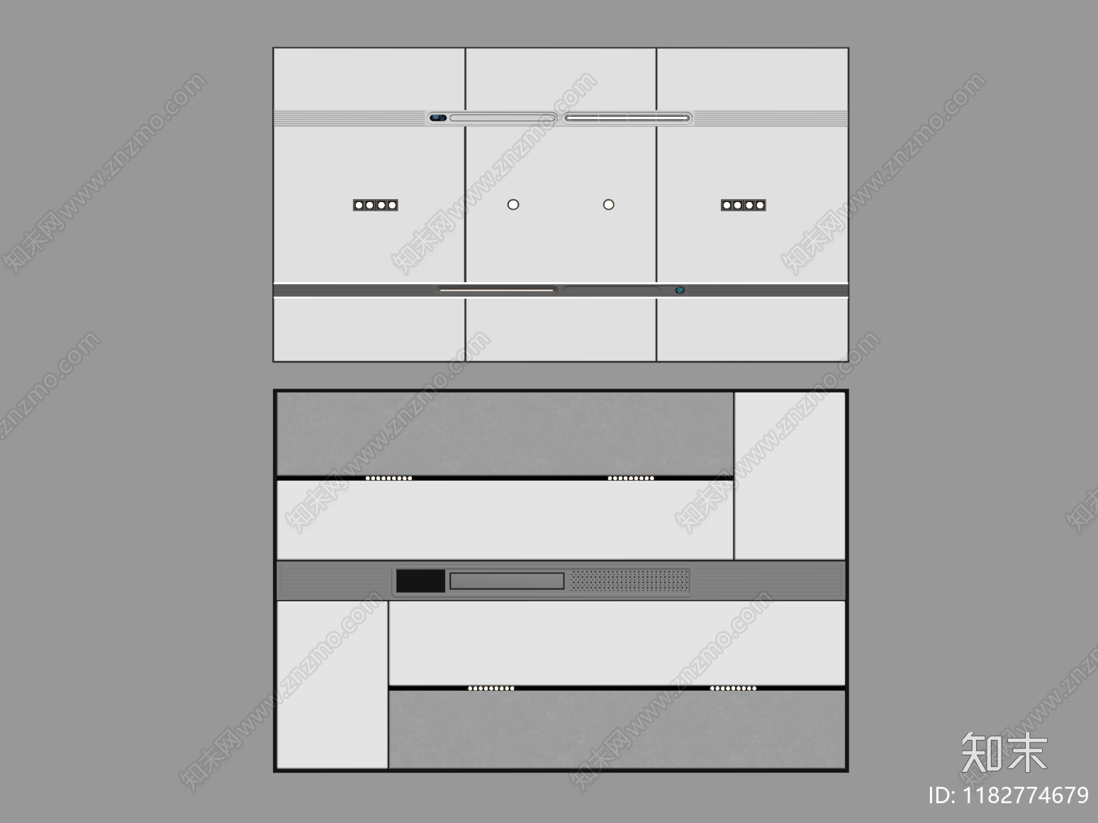 现代吊顶SU模型下载【ID:1182774679】