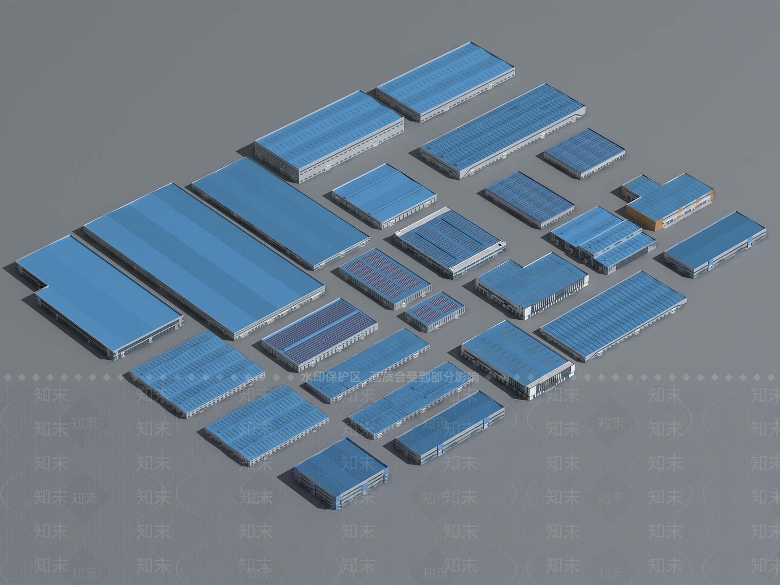 现代厂房3D模型下载【ID:1182777475】