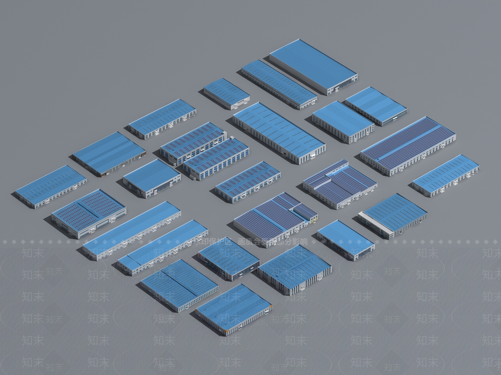 现代厂房3D模型下载【ID:1182777686】