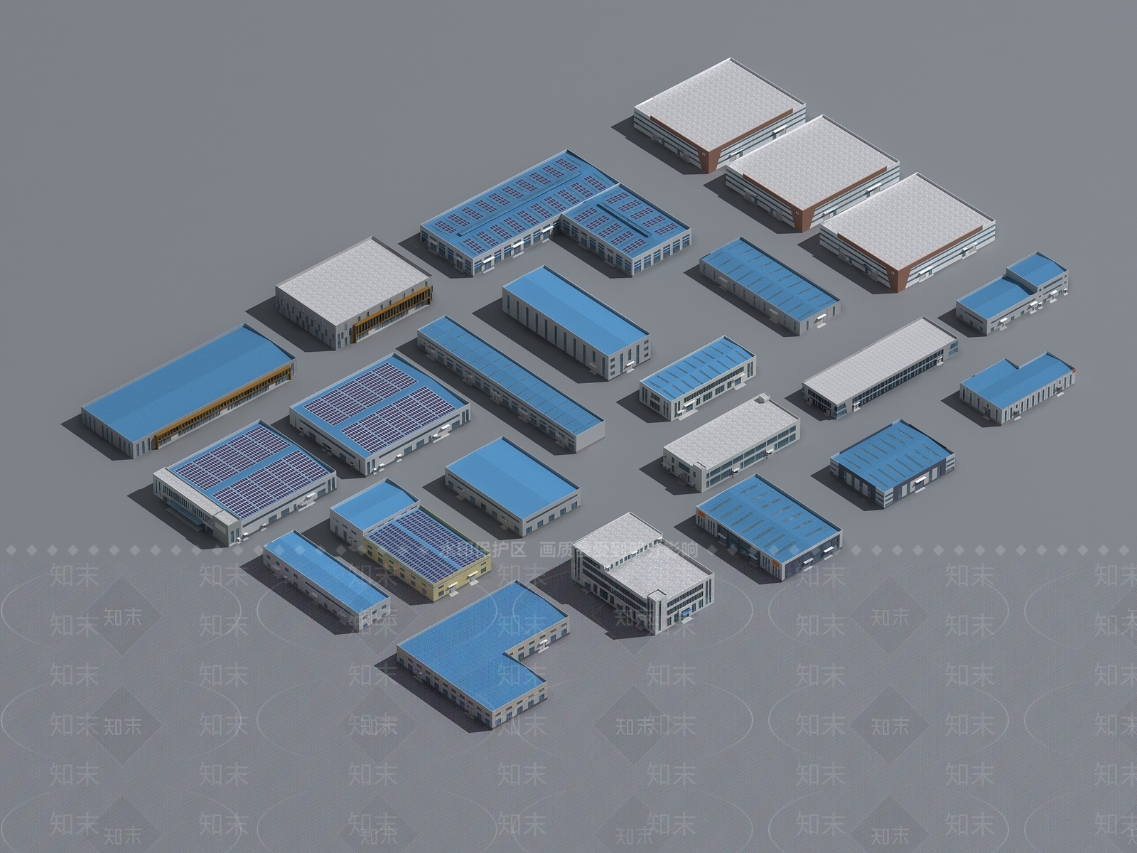 现代厂房3D模型下载【ID:1182777824】