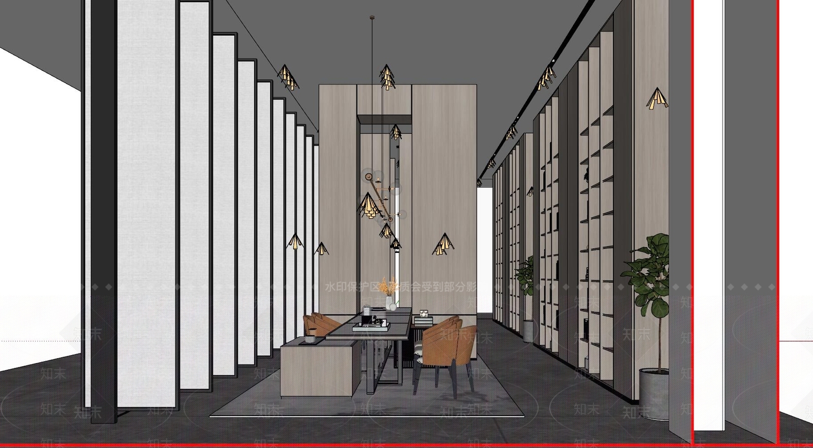 现代售楼处SU模型下载【ID:1182778376】