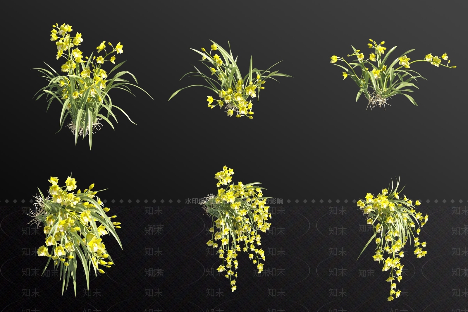 花草组合3D模型下载【ID:1182782073】