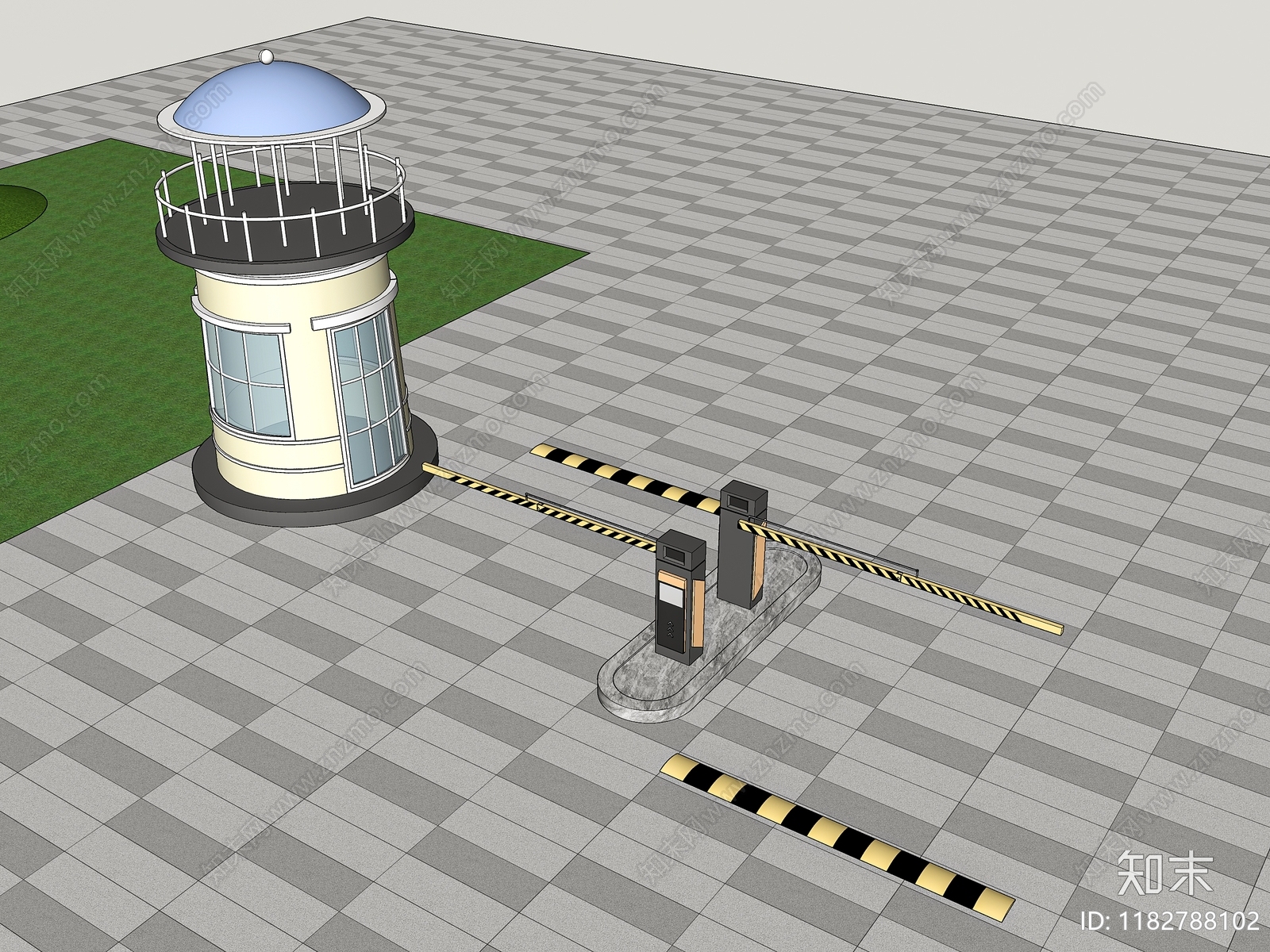 现代亭子SU模型下载【ID:1182788102】