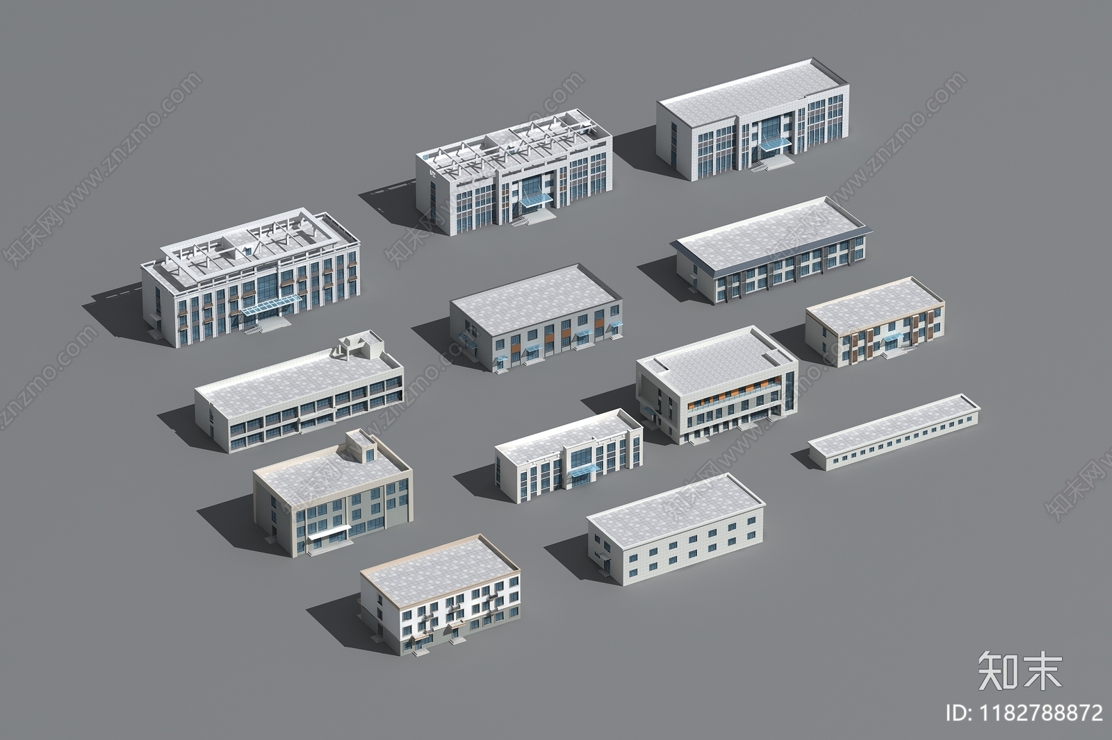 现代办公楼3D模型下载【ID:1182788872】