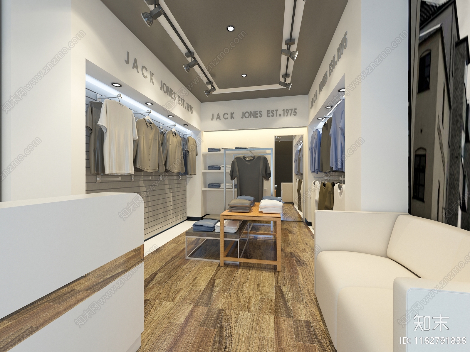 现代简约服装店3D模型下载【ID:1182791838】