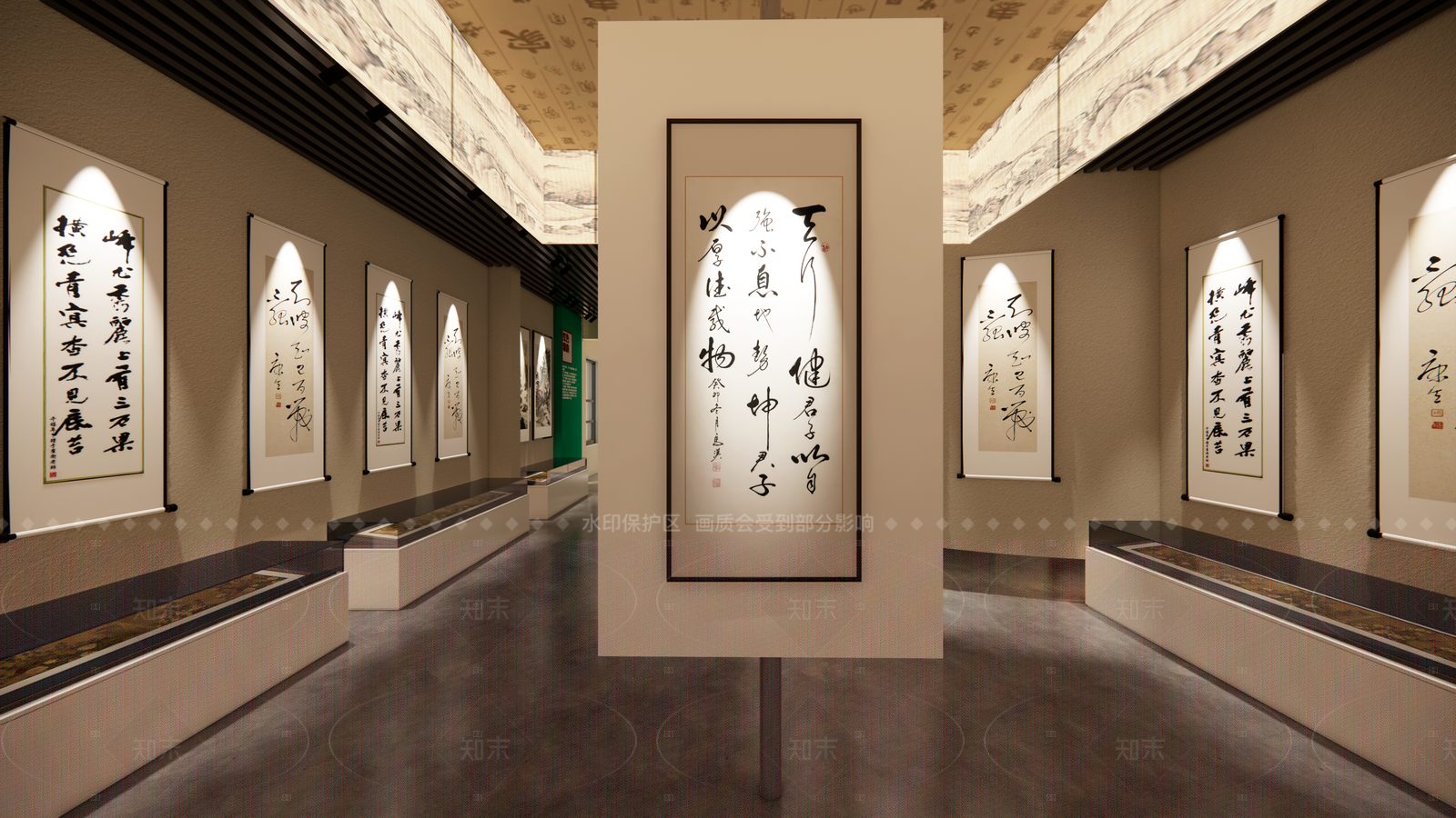 新中式中式其他文化空间SU模型下载【ID:1182792581】