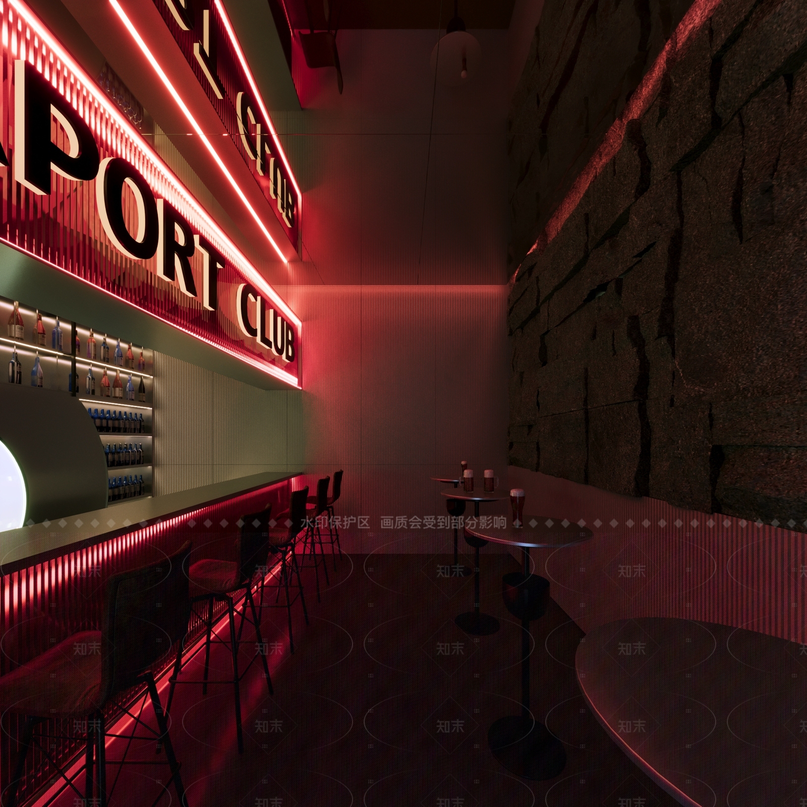 现代酒馆3D模型下载【ID:1214977590】