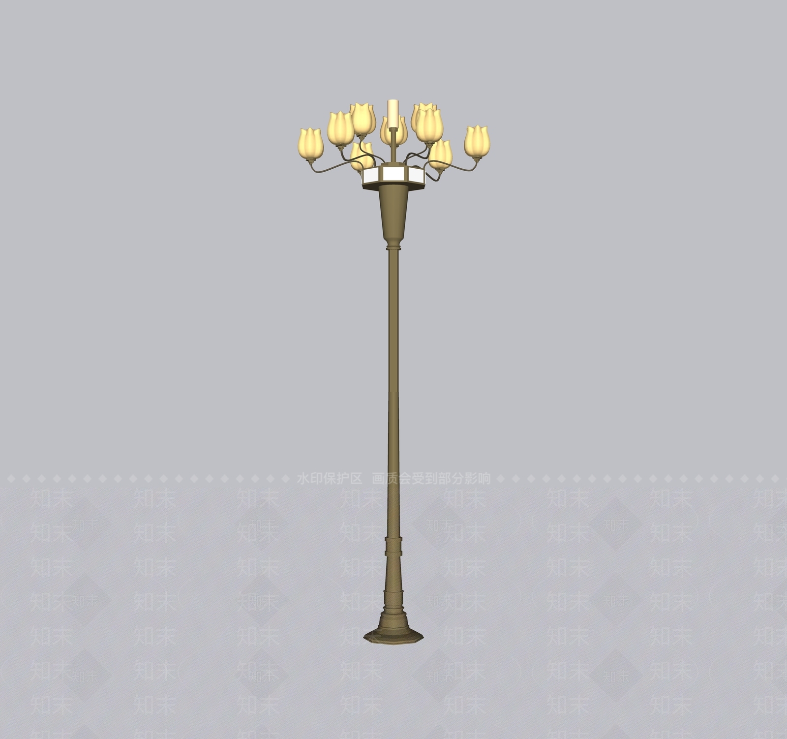 欧式现代路灯SU模型下载【ID:1182804441】