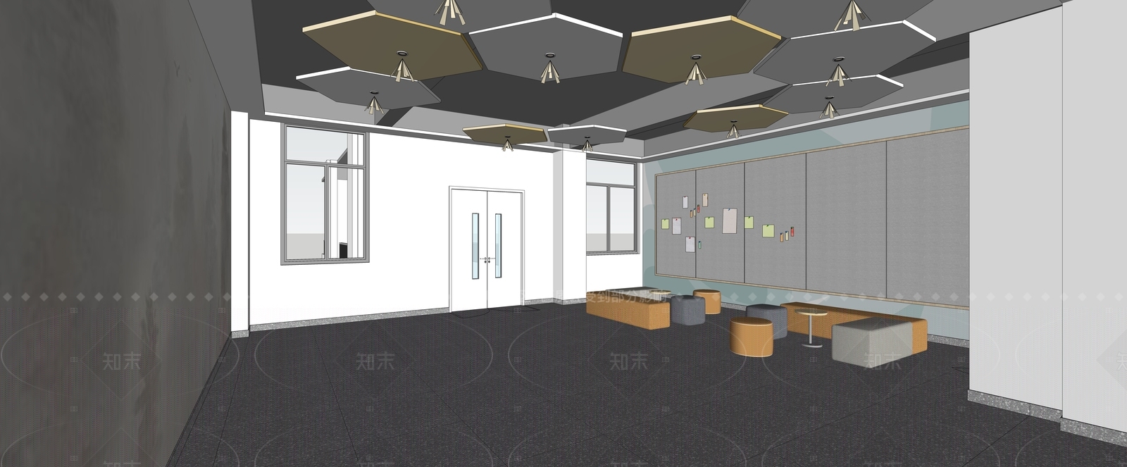 现代休息区SU模型下载【ID:1215973804】