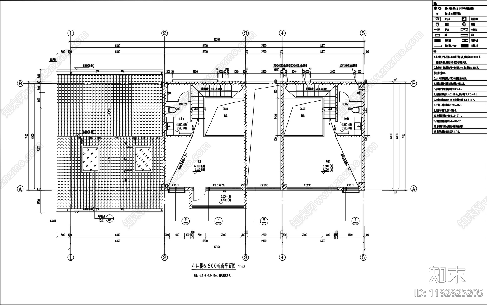 现代民宿建筑cad施工图下载【ID:1182825205】