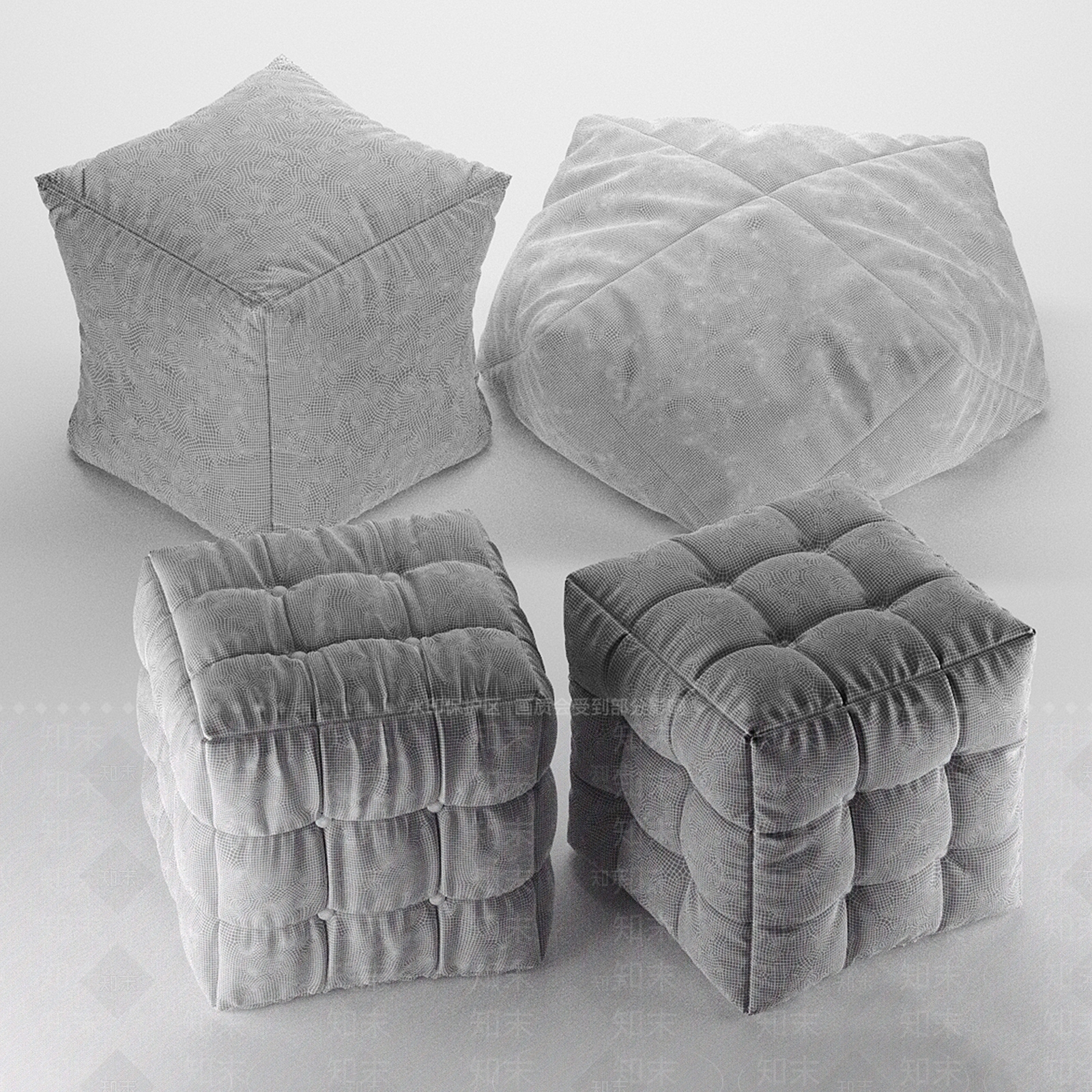 沙发凳3D模型下载【ID:1182826305】