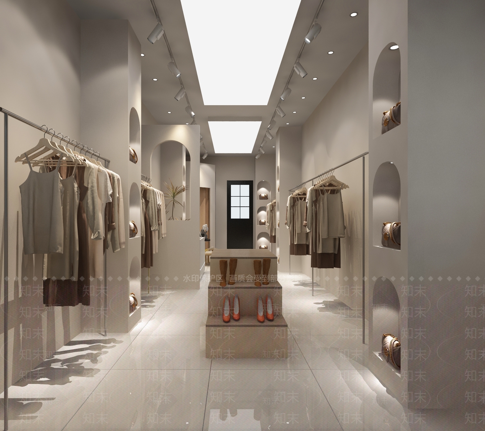 现代简约服装店3D模型下载【ID:1182827601】