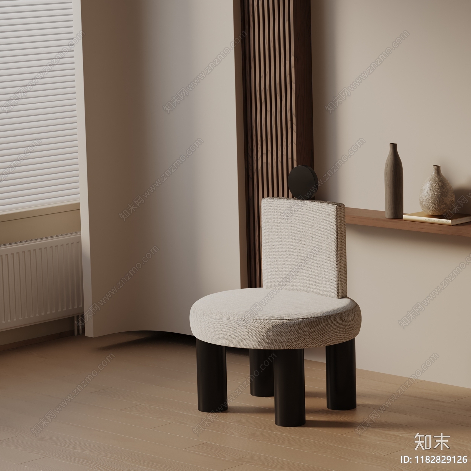 现代休闲椅3D模型下载【ID:1182829126】