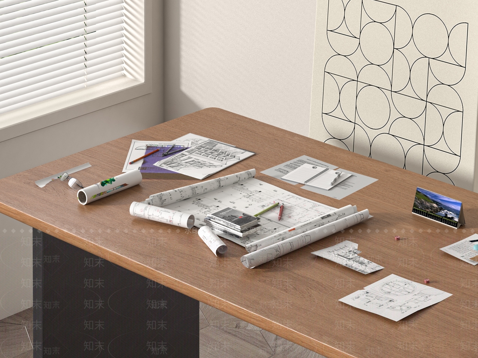 办公用品3D模型下载【ID:1182837432】