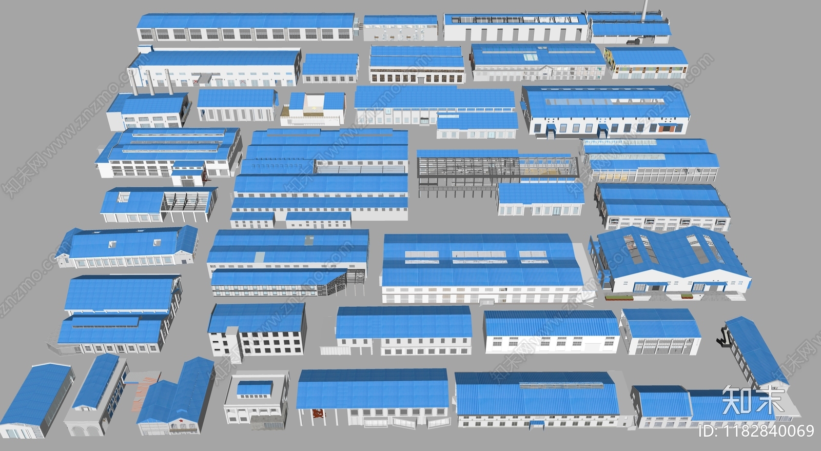 现代厂房SU模型下载【ID:1182840069】
