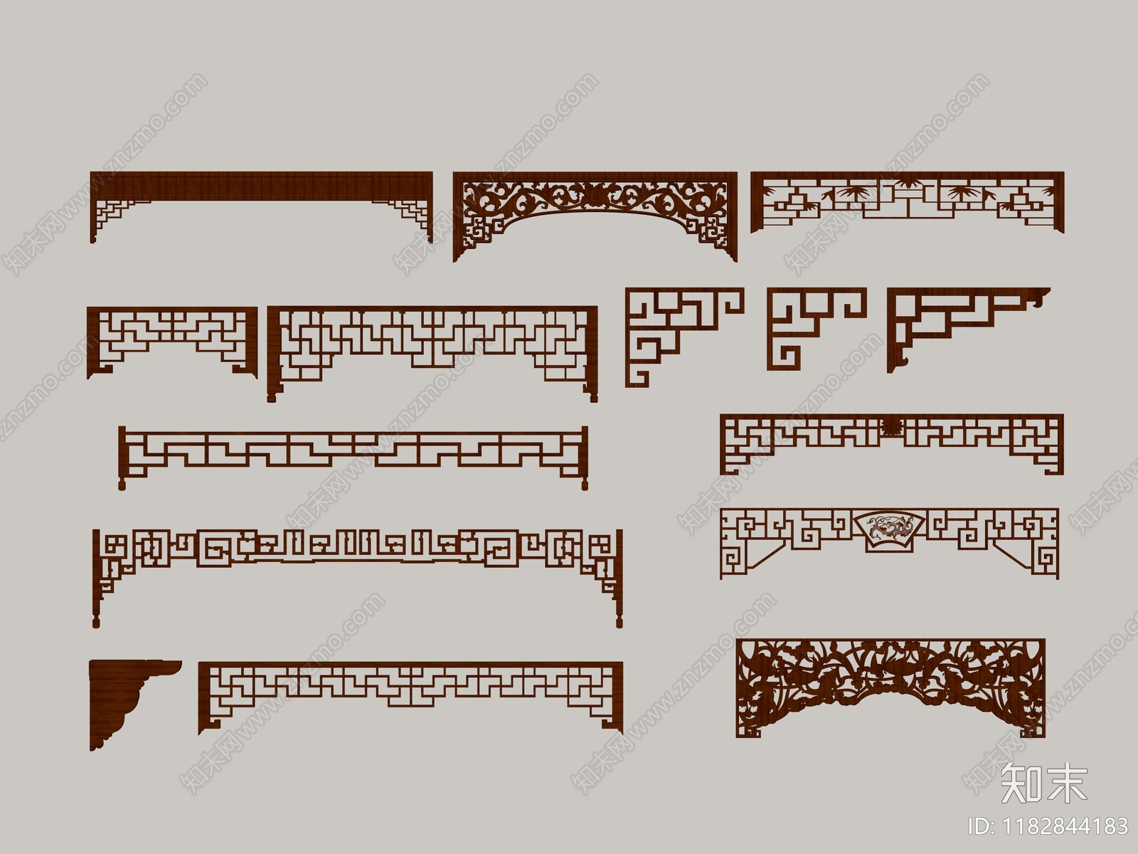 中式雕花SU模型下载【ID:1182844183】