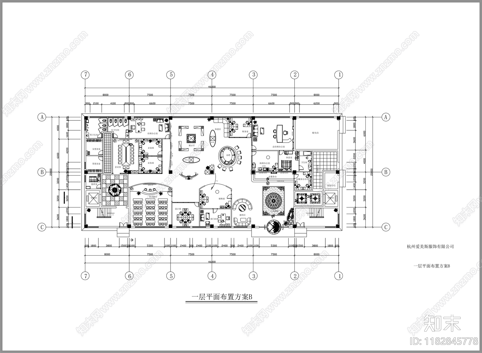 现代整体办公空间cad施工图下载【ID:1182845778】