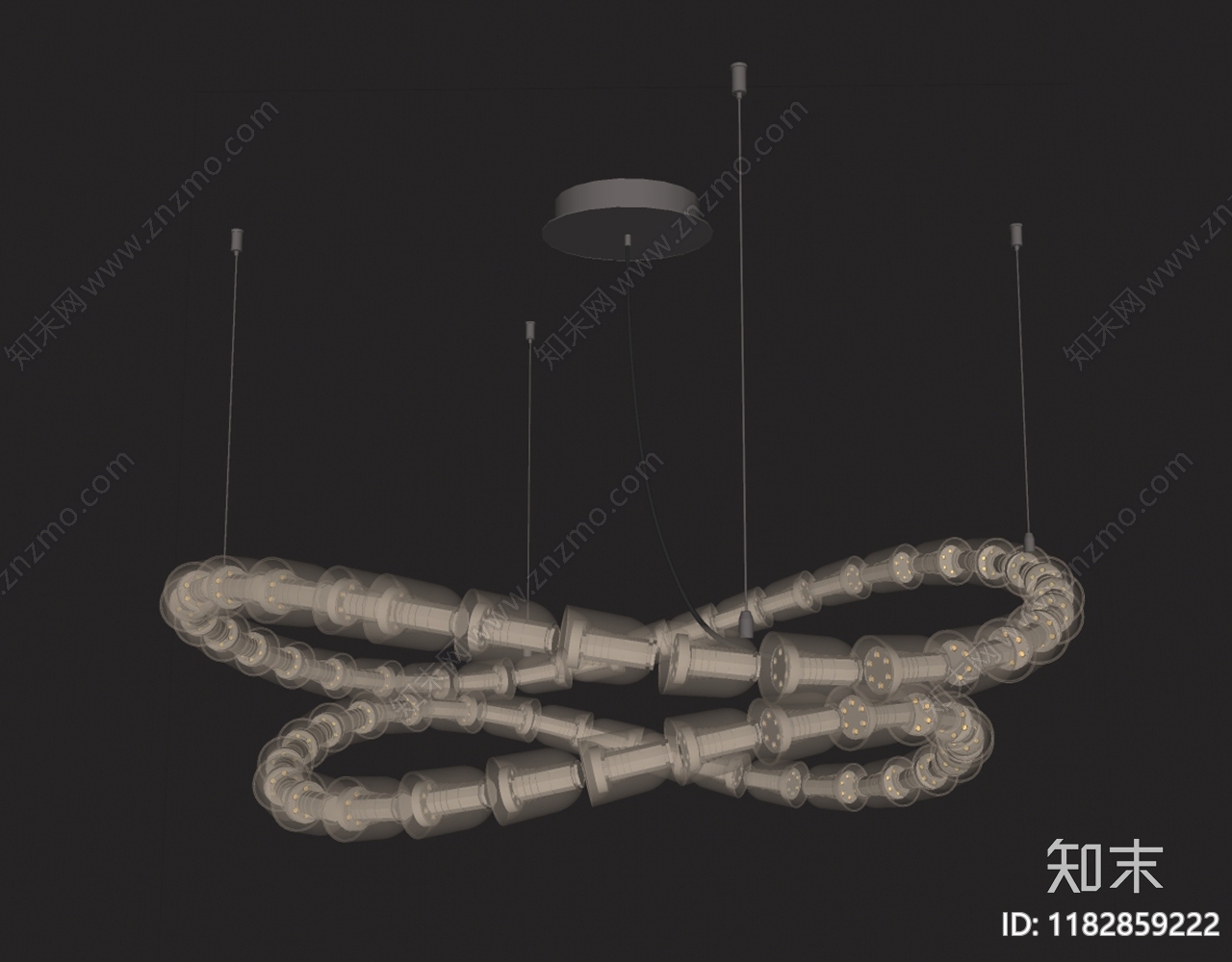 现代轻奢吊灯SU模型下载【ID:1182859222】