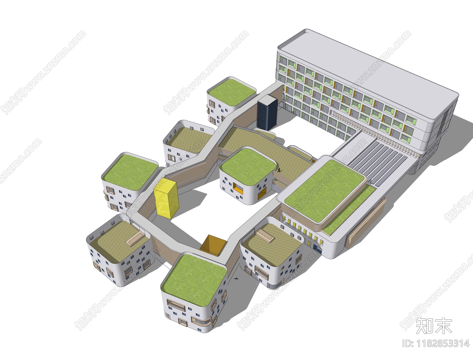 现代幼儿园SU模型下载【ID:1182853314】