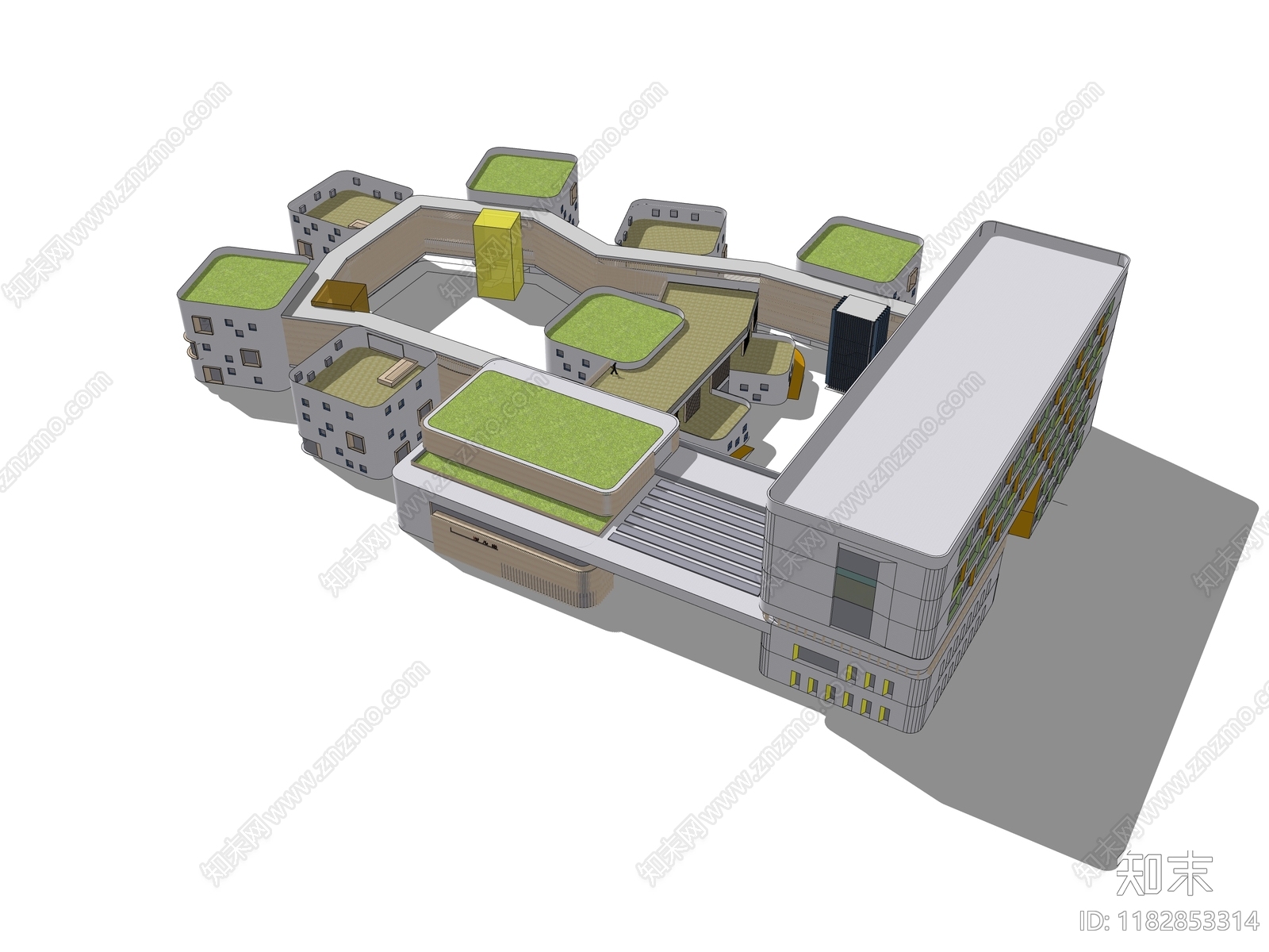 现代幼儿园SU模型下载【ID:1182853314】