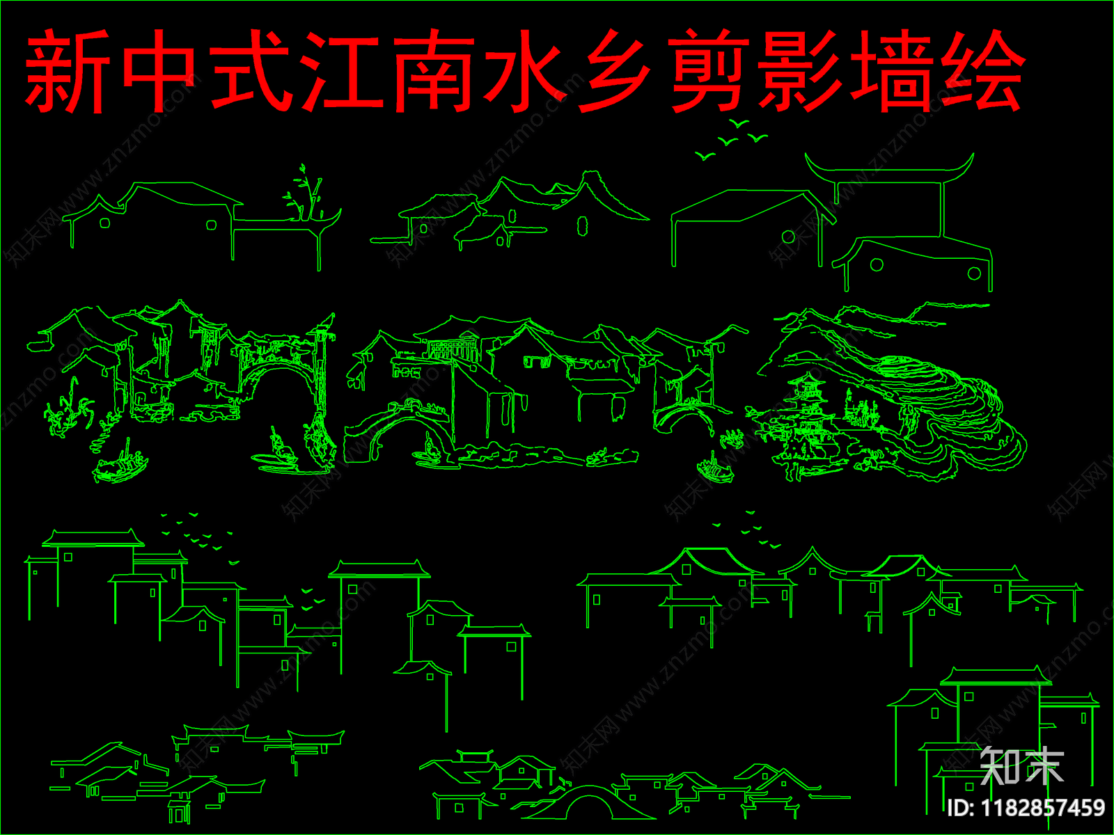 现代新中式其他景观cad施工图下载【ID:1182857459】