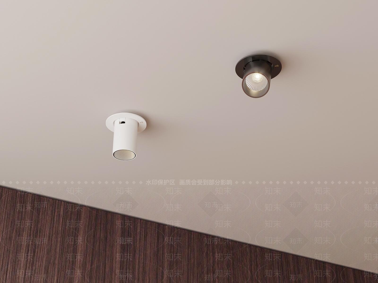现代筒灯射灯组合3D模型下载【ID:1182858881】