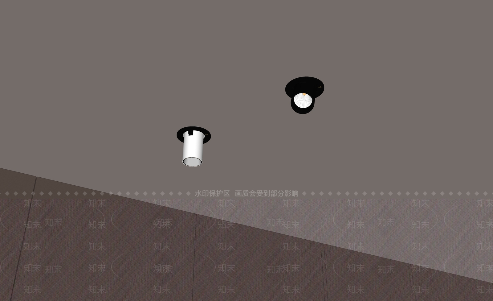 现代筒灯射灯SU模型下载【ID:1182860096】
