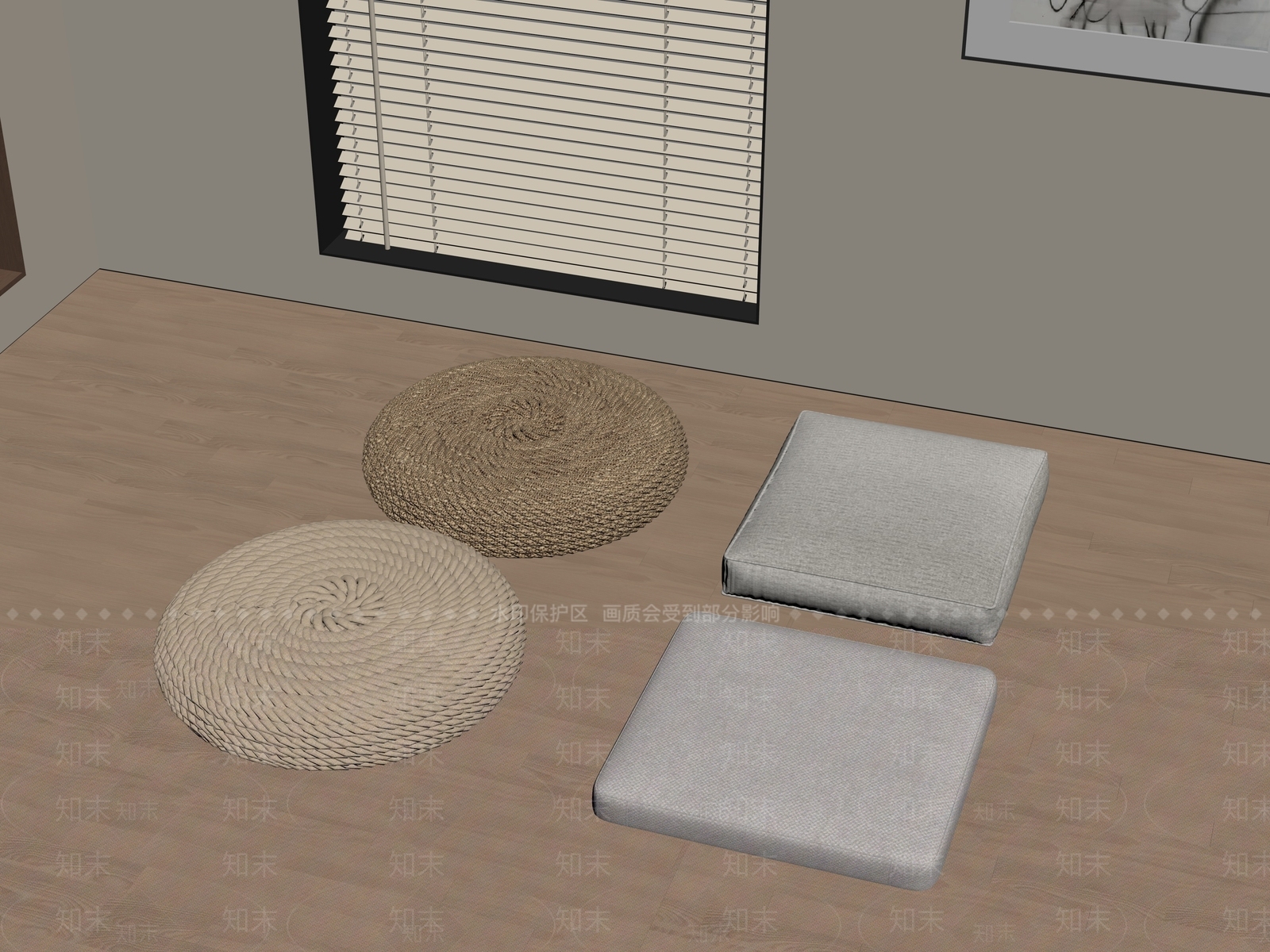 坐垫SU模型下载【ID:1182860319】