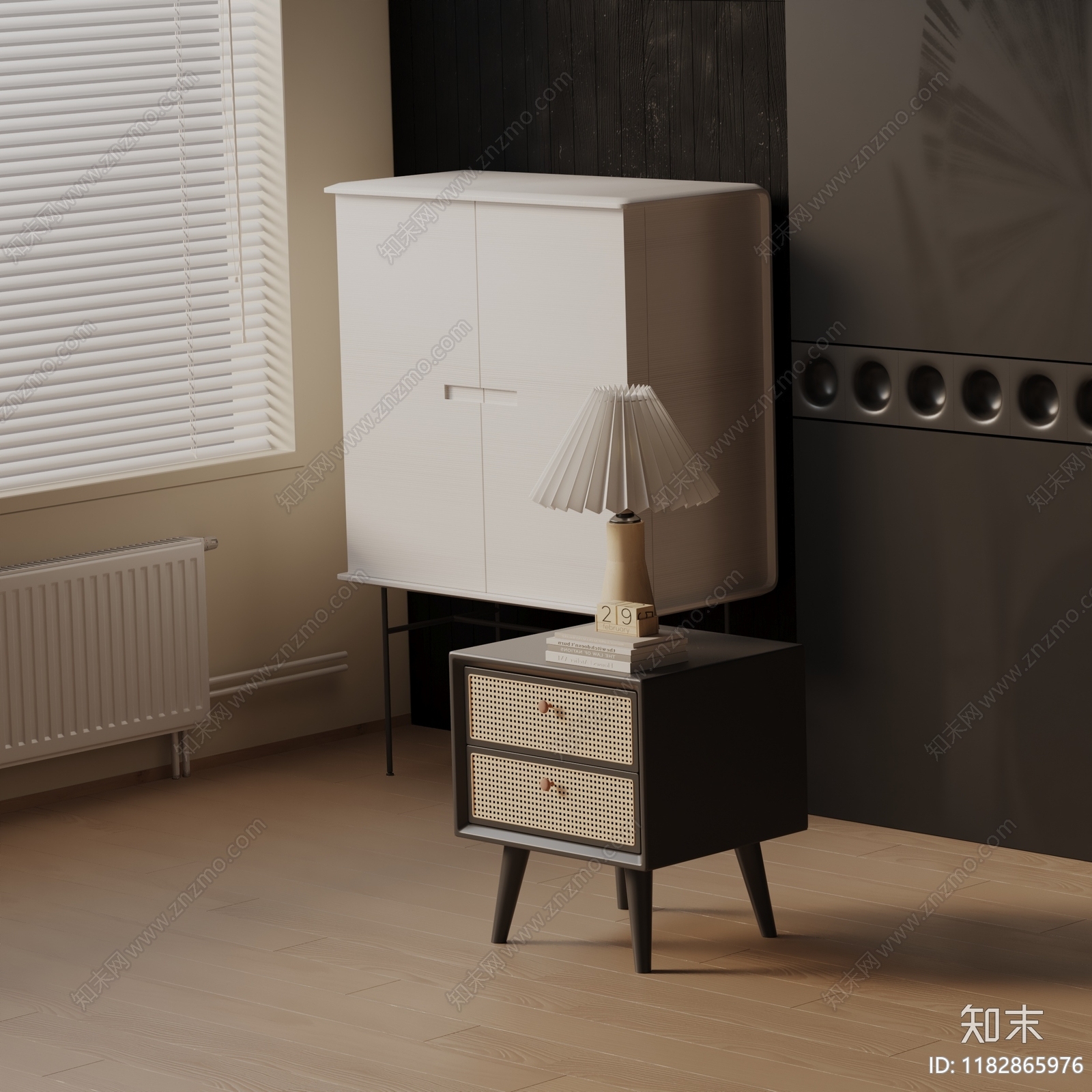 现代床头柜3D模型下载【ID:1182865976】