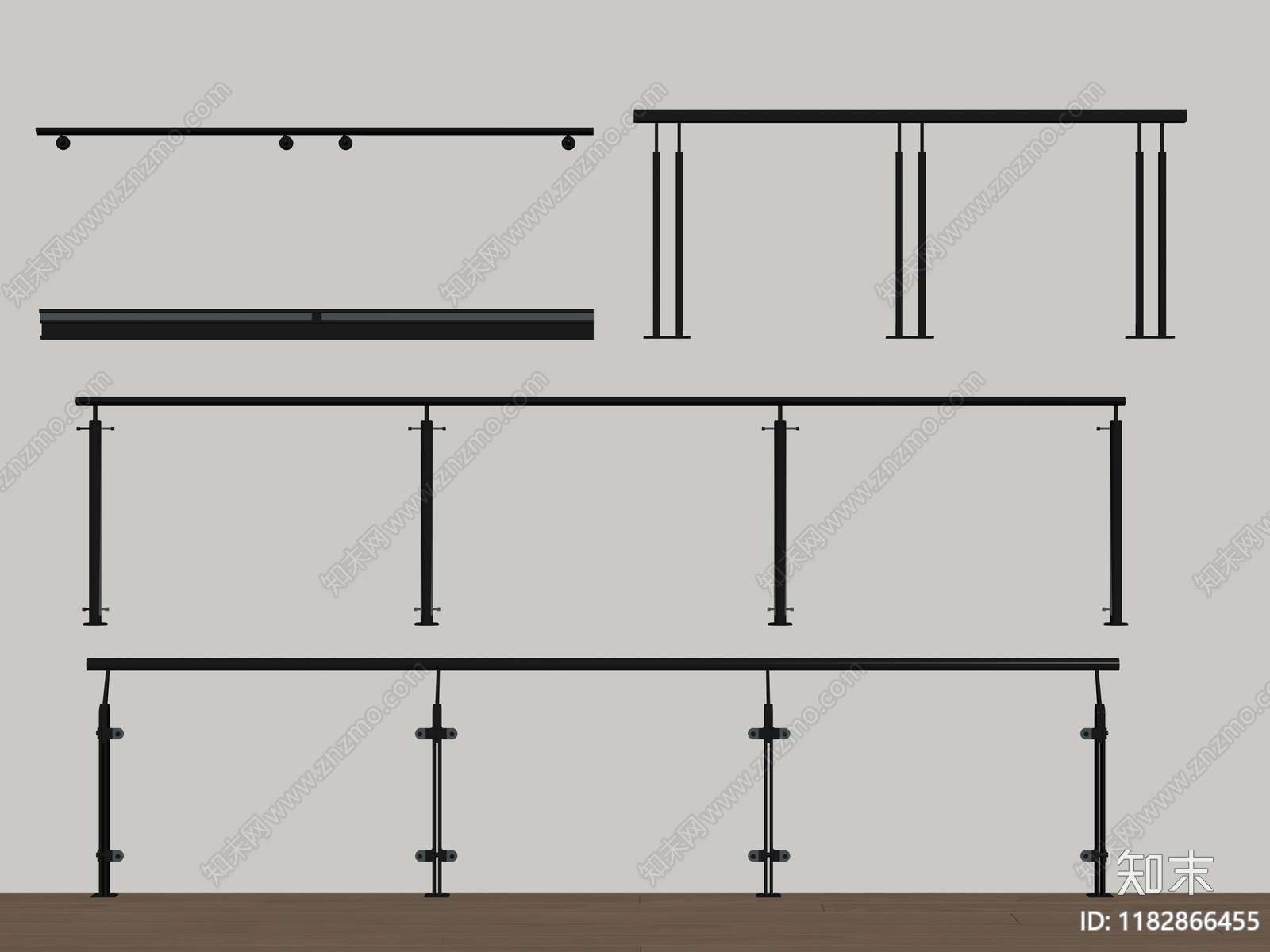 现代围栏护栏SU模型下载【ID:1182866455】