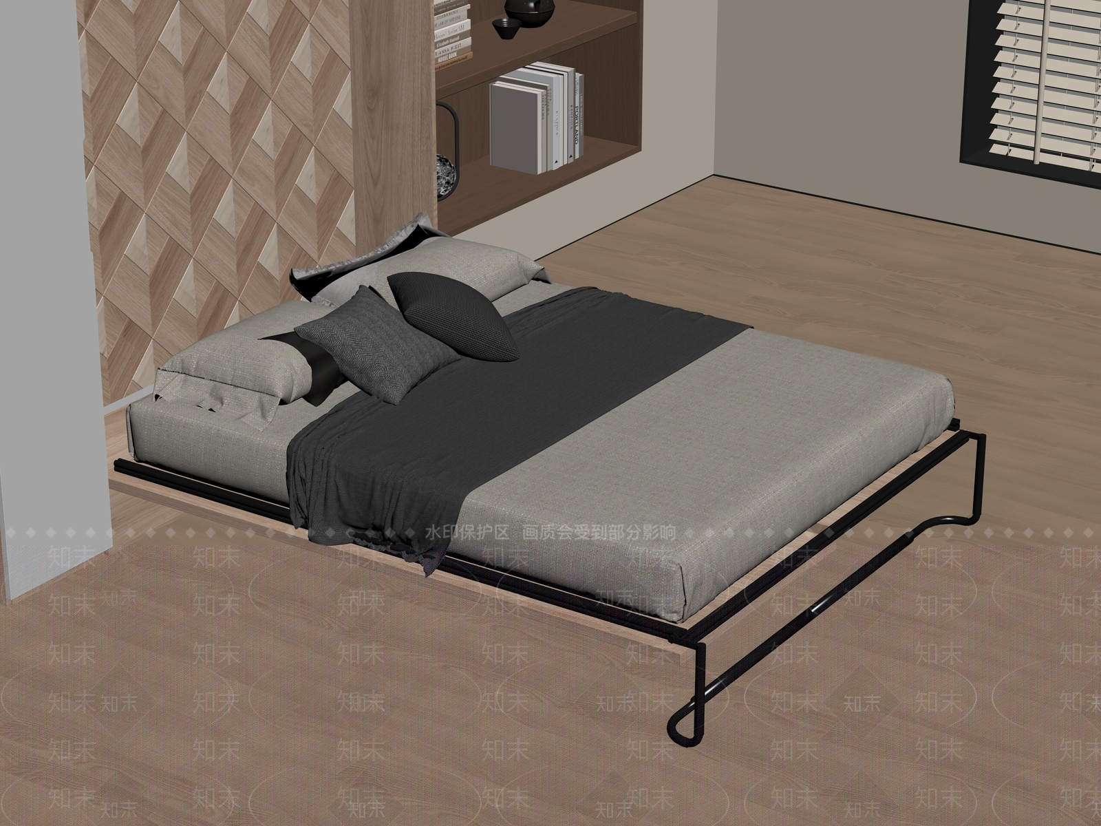 现代其他床具SU模型下载【ID:1182867293】