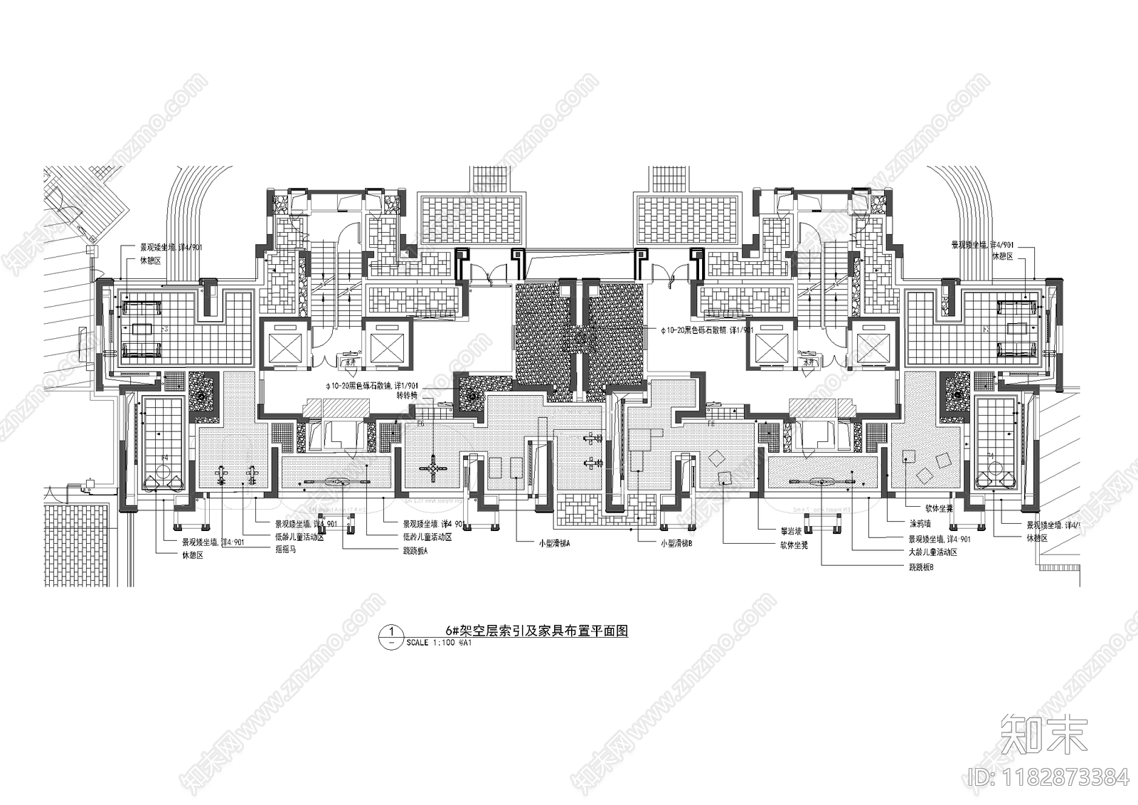 现代铺装cad施工图下载【ID:1182873384】