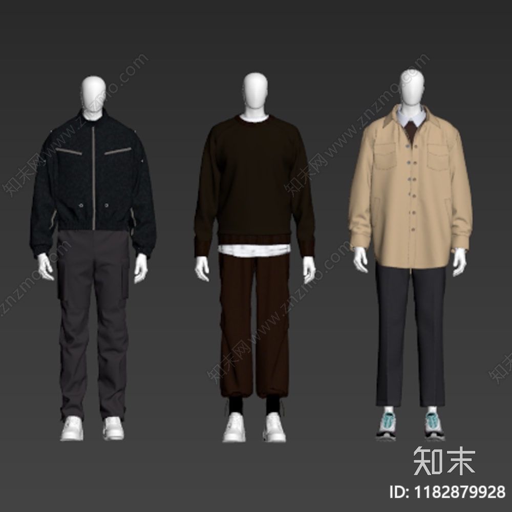 现代服装店3D模型下载【ID:1182879928】