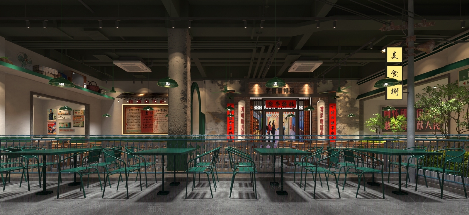 工业中餐厅3D模型下载【ID:1182883452】