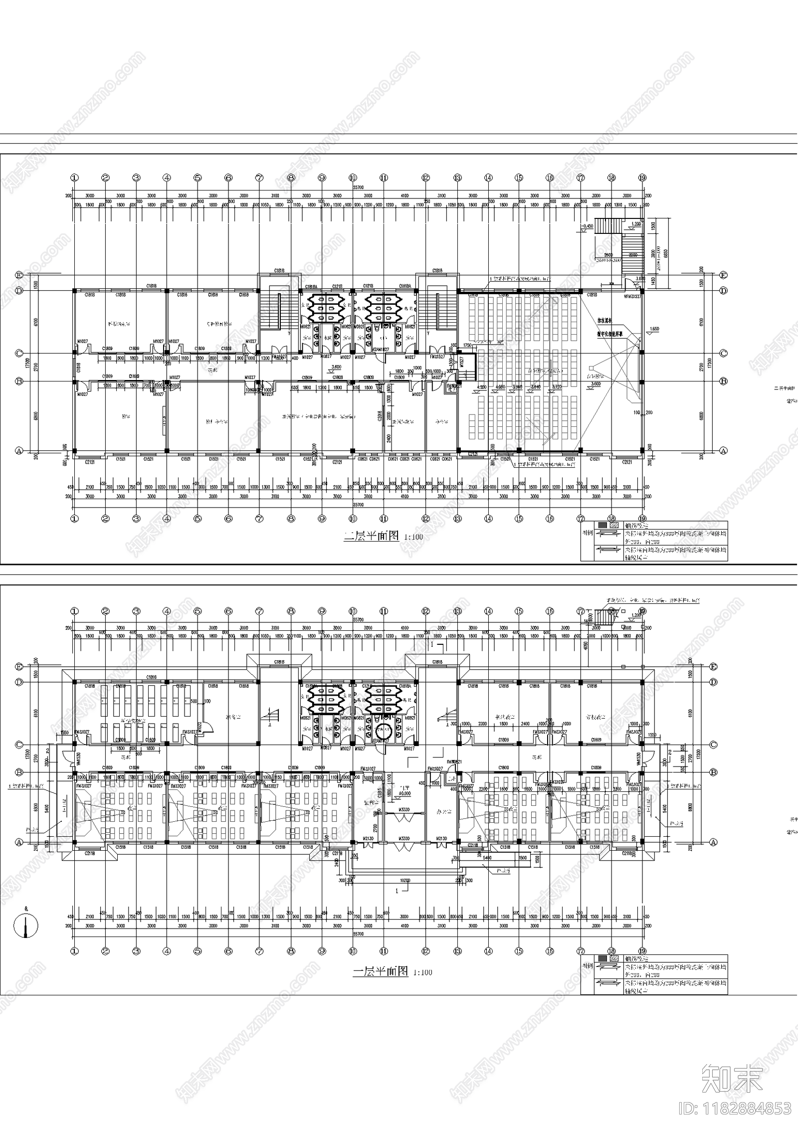 现代学校建筑cad施工图下载【ID:1182884853】